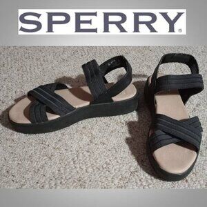 SPERRY black sandals women's size 9.5